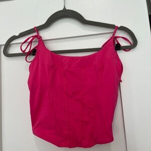 Hot pink corset top